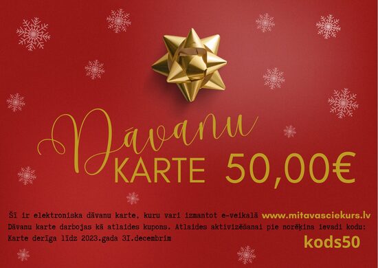 Gift card 50,00 eur